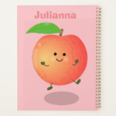 Cute happy peach yellow cartoon planner (Achterkant)