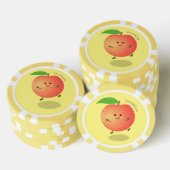 Cute happy peach yellow cartoon poker chips (Opstapeling)