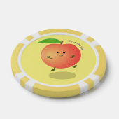 Cute happy peach yellow cartoon poker chips (Enkel)