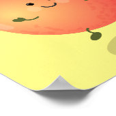 Cute happy peach yellow cartoon poster (Hoek)