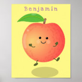 Cute happy peach yellow cartoon poster (Voorkant)