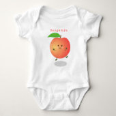 Cute happy peach yellow cartoon romper (Voorkant)
