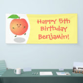 Cute happy peach yellow cartoon spandoek (Beurs)