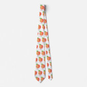 Cute happy peach yellow cartoon stropdas (Voorkant)