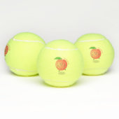 Cute happy peach yellow cartoon tennisballen (Multi)