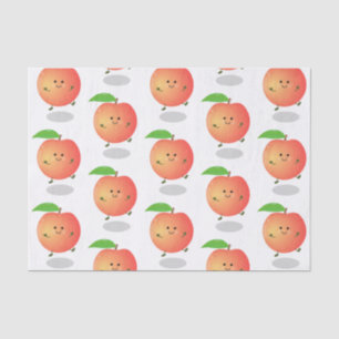 Cute happy peach yellow cartoon tissuepapier