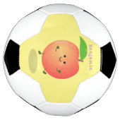 Cute happy peach yellow cartoon voetbal (Gedraaid)