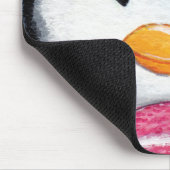 Cute Happy Penguin geperst voor de winter Muismat (Hoek)