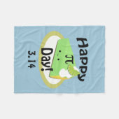 Cute Happy Pi Day Fleece Deken (Voorkant (Horizontaal))