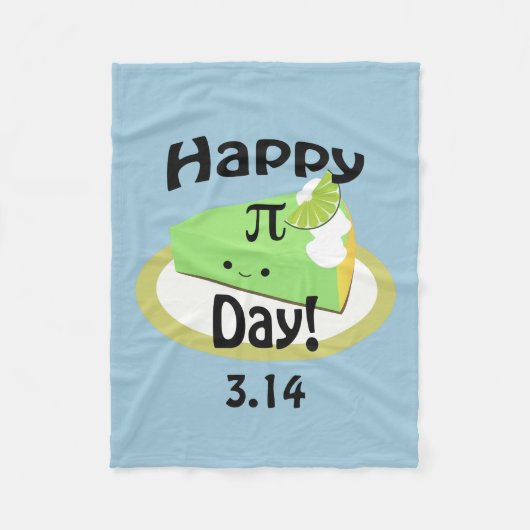Cute Happy Pi Day Fleece Deken (Voorkant)