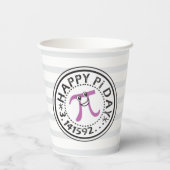Cute Happy Pi Day - Funny Pi Day Paper Cup Papieren Bekers (Achterkant)