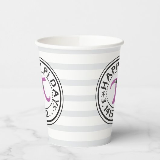 Cute Happy Pi Day - Funny Pi Day Paper Cup Papieren Bekers (Links)