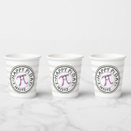 Cute Happy Pi Day - Funny Pi Day Paper Cup Papieren Bekers