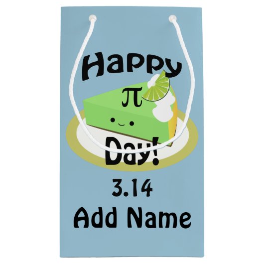 Cute Happy Pi Day Klein Cadeauzakje (Achterkant)