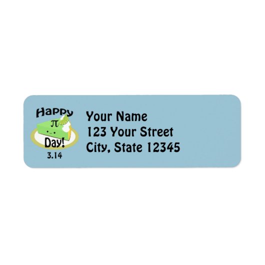 Cute Happy Pi Day Label (Voorkant)