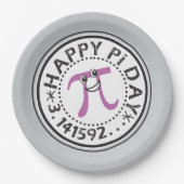 Cute Happy Pi Day Paper-Bord Papieren Bordje (Voorkant)