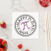 Cute Happy Pi Day Paper Napkins Servet (Insitu)