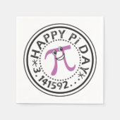 Cute Happy Pi Day Paper Napkins Servet (Voorkant)