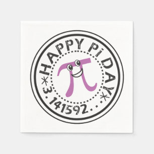 Cute Happy Pi Day Paper Napkins Servet