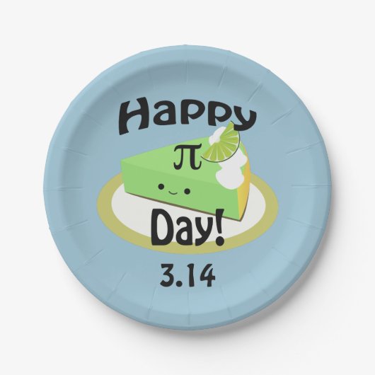 Cute Happy Pi Day Papieren Bordje (Voorkant)