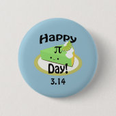 Cute Happy Pi Day Ronde Button 5,7 Cm (Voorkant)