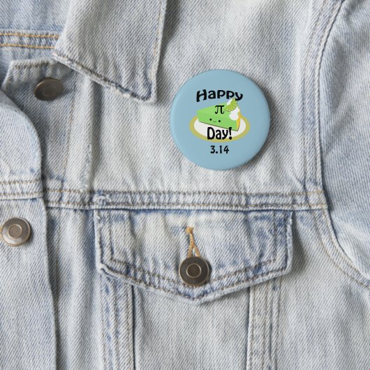 Cute Happy Pi Day Ronde Button 5,7 Cm (In situ)