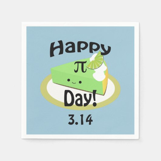 Cute Happy Pi Day Servet (Voorkant)
