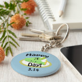 Cute Happy Pi Day Sleutelhanger (Zijkant)