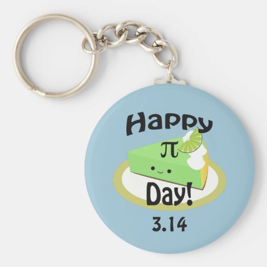 Cute Happy Pi Day Sleutelhanger (Voorkant)