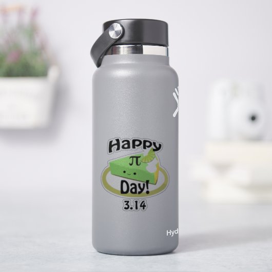 Cute Happy Pi Day Sticker (HydroFlask)