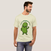 Cute Happy Pickle Kawaii Cartoon - Personalizable  T-shirt (Voorkant volledig)
