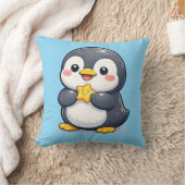 Cute Happy Pinguïn Kawaii Kussen Hoofdkussen (Deken)