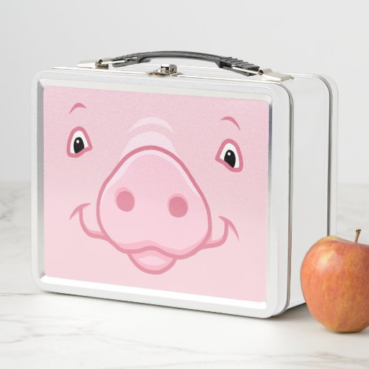 Cute Happy Pink Pig Face (In situ)