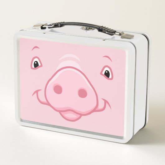 Cute Happy Pink Pig Face (Achterkant)