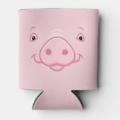 Cute Happy Pink Pig Face Blikjeskoeler (Voorkant)