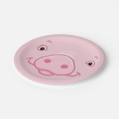 Cute Happy Pink Pig Face Papieren Bordje (Gekanteld)
