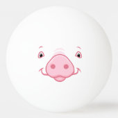Cute Happy Pink Pig Face Pingpongbal (Voorkant)