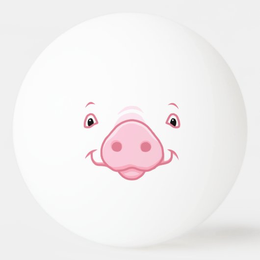 Cute Happy Pink Pig Face Pingpongbal (Achterkant)