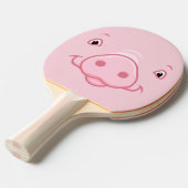 Cute Happy Pink Pig Face Tafeltennisbatje (Voorkant Gekanteld)