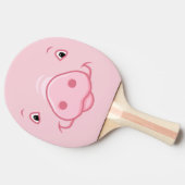 Cute Happy Pink Pig Face Tafeltennisbatje (Zijkant)