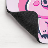 Cute Happy Pink Pig Hearts Valentijn geïnspireerd  Muismat (Hoek)