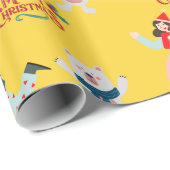 Cute Happy Polar beer Xmas naadloos patroon Cadeaupapier (Rol Hoek)