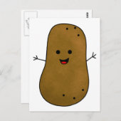 Cute Happy Potato Briefkaart (Voorkant / Achterkant)
