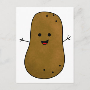 Cute Happy Potato Briefkaart