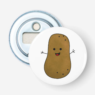 Cute Happy Potato Button Flesopener