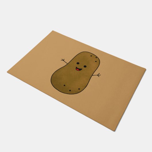 Cute Happy Potato Deurmat (Schuin)