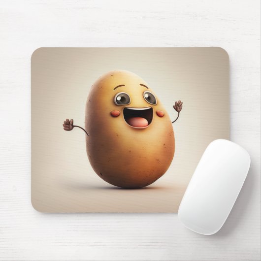 Cute Happy Potato Muismat (Met muis)