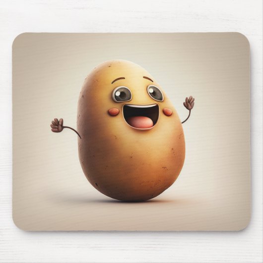 Cute Happy Potato Muismat (Voorkant)