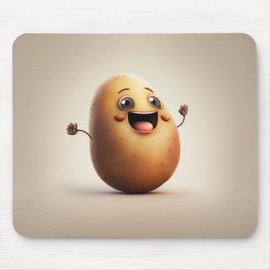 Cute Happy Potato Muismat (Voorkant)
