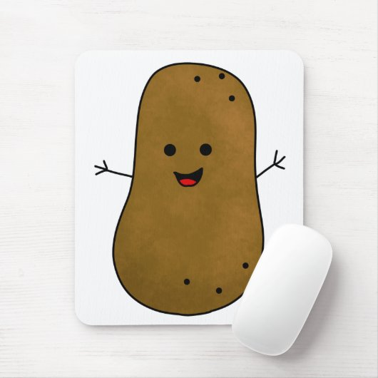 Cute Happy Potato Muismat (Met muis)